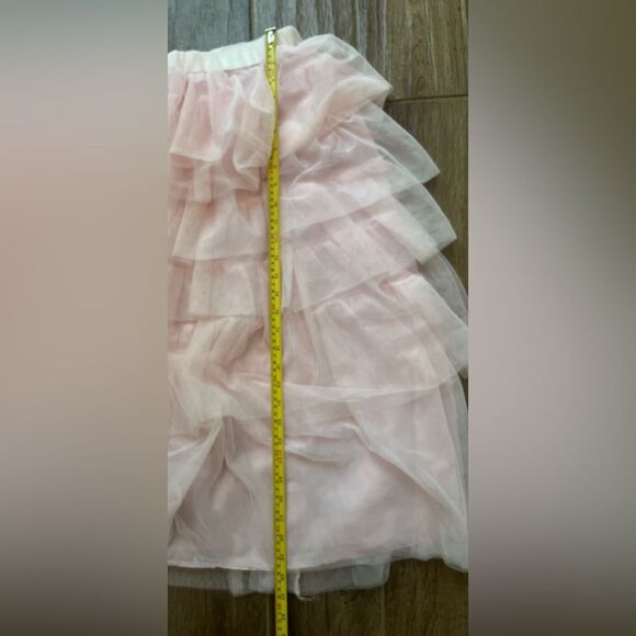 Ruffled Tiered Mesh Midi Skirt Sz Medium Pink Fairy Coquette Balletcore NWOT - Picture 5 of 7